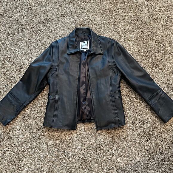 Excelled Collection Jackets & Blazers - Black leather jacket, EUC, size medium